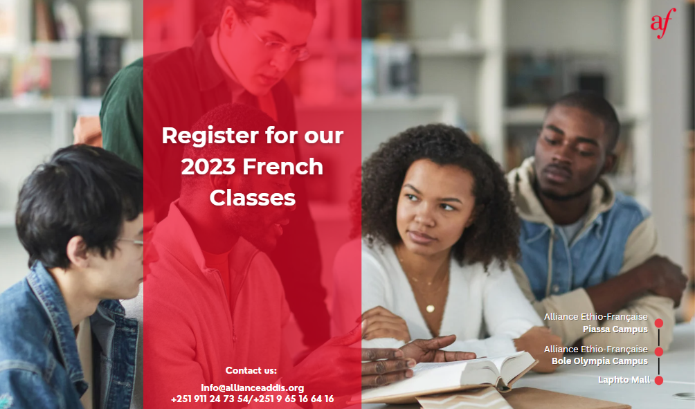Register for January French Classes (Business Card)