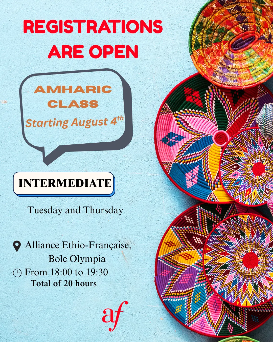 Amharic Class Registration