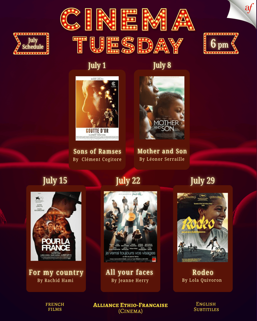 July Cinema Tuesday