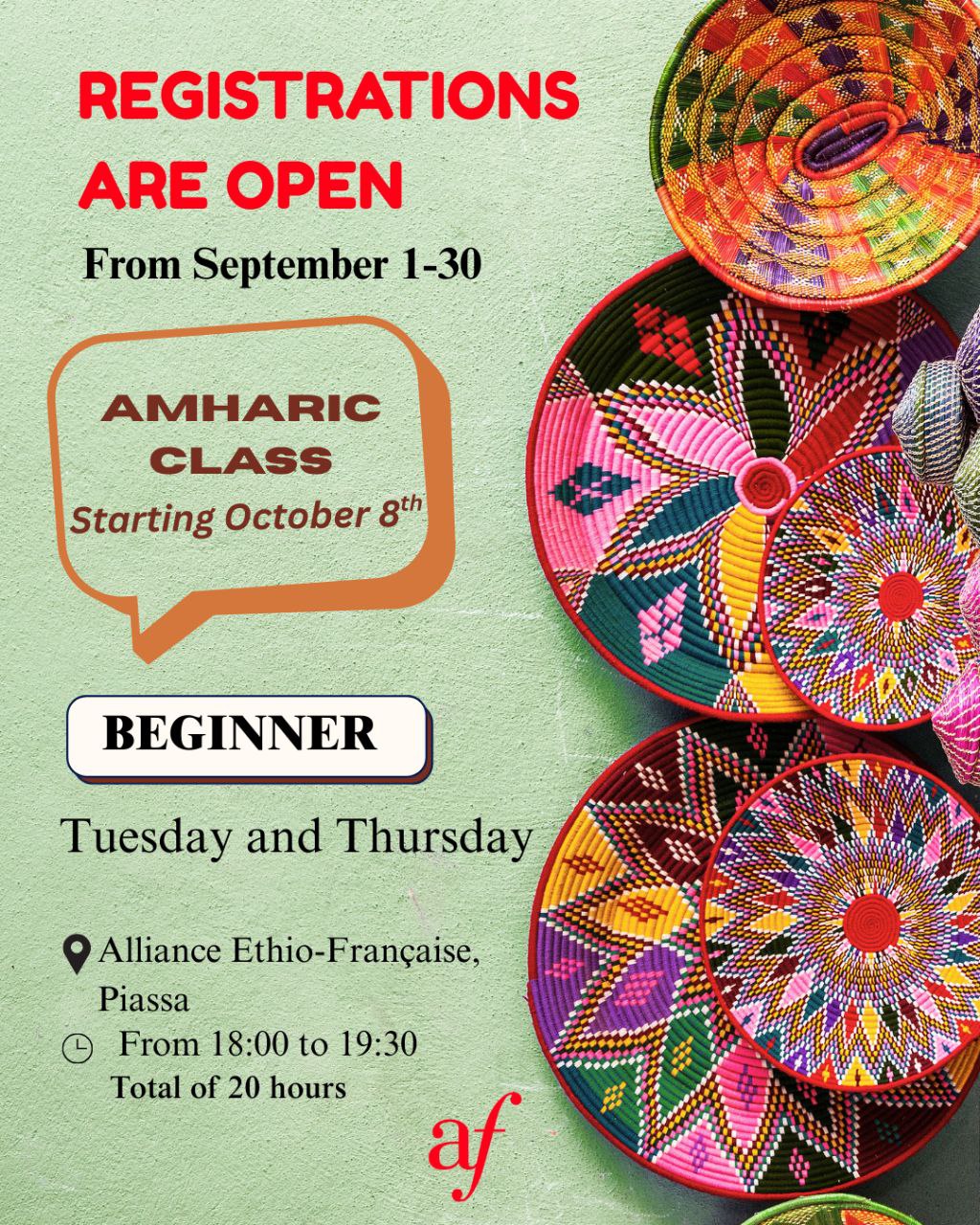 Amharic Class Registration 